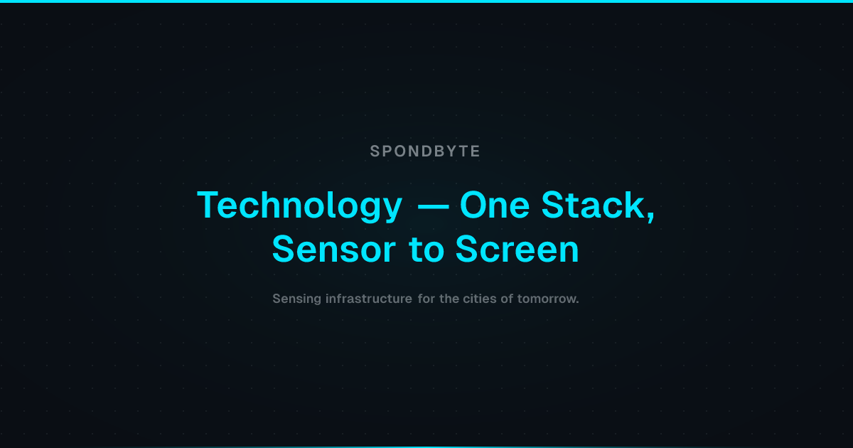 Technology. One Stack, Sensor to Screen | Spondbyte